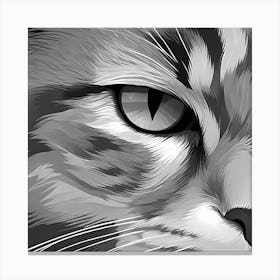 Cat's Face, animal art, Canvas Print