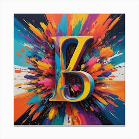 Letter B Art Print Paintings Canvas Print