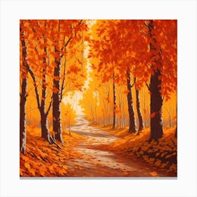 Autumn Forest Path Canvas Print