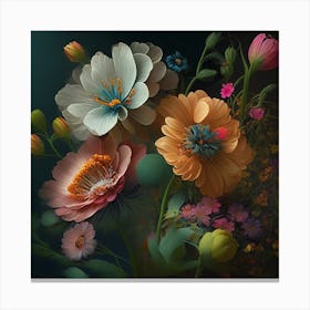 Flowers In A Vase 6 Canvas Print