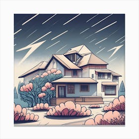 House In The Sky Canvas Print