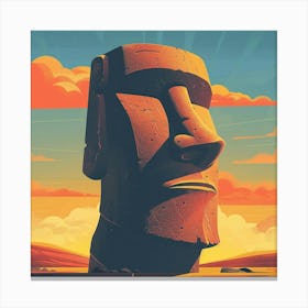 Moai Statue 1 Canvas Print