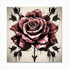 Rose Tattoo Canvas Print