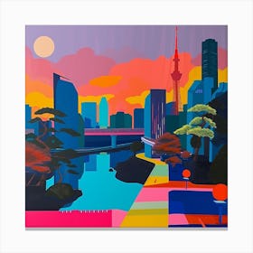 Abstract Travel Collection Tokyo Japan 1 Canvas Print
