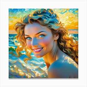 Portrait Of A Woman fh Canvas Print