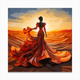 Sunset In The Desert 2 Canvas Print