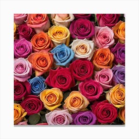 Colorful Roses 9 Canvas Print