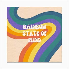 Retro Rainbow State Of Mind Art Print Canvas Print