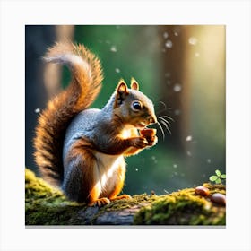 Squirrel In The Forest 264 Canvas Print