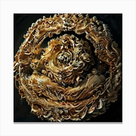 Circle Of Gold Canvas Print