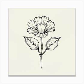 Flower Sketch Vector Illustration Canvas Print