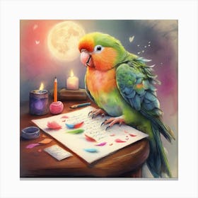 Lovable Parrot Canvas Print