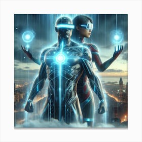 Futuristic Couple 56 Canvas Print