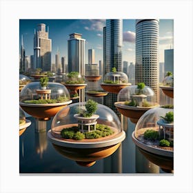 Futuristic Cityscape 4 Canvas Print