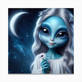 Alien Girl Canvas Print