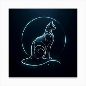 Black cat 5 Canvas Print