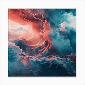 Thatworksmedia Iphone Wallpaper Abstract Cloud Painting Pink and Blue Canvas Print