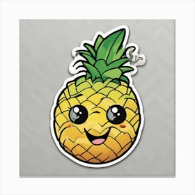 Pineapple Sticker Canvas Print