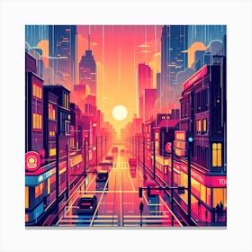 Futuristic City 15 Canvas Print