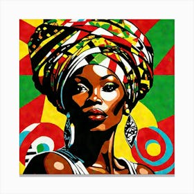 African Woman With Turban Canvas Print