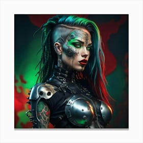 cyborg Girl Canvas Print