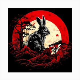 Rabbit In The Moonlight 4 Canvas Print