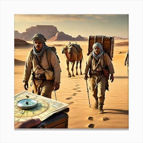 Journey Of The Camels Canvas Print
