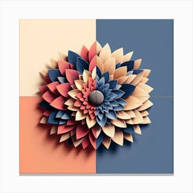 Abstract Flower Canvas Art Canvas Print