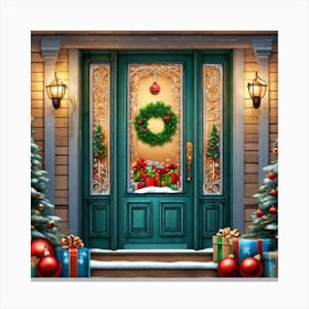 Christmas Door 187 Canvas Print