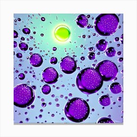 Purple Water Bubbles 1 Canvas Print