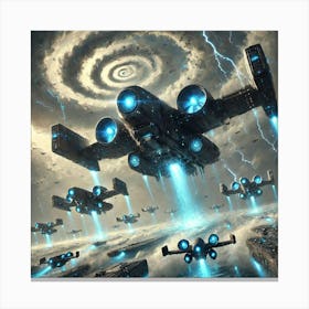 Cyclone Carriers Drone Deployment Canvas Print