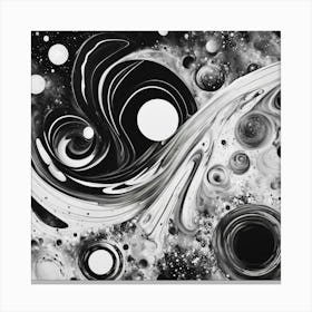 Black and White Abstract Art 32 Canvas Print