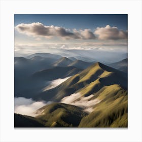 Sunrise In The Mountains 1 Canvas Print