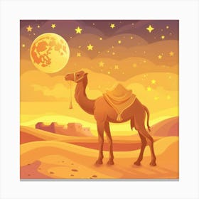 Camel In The Desert 11 Canvas Print