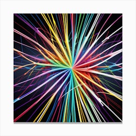 Abstract Colorful Burst Canvas Print