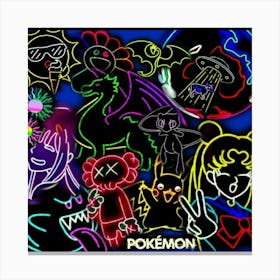 Pokemon Neon Art Toile