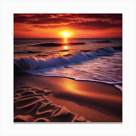 Sunset On The Beach 470 Canvas Print