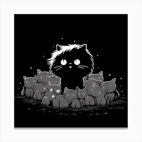 Black Cats Canvas Print