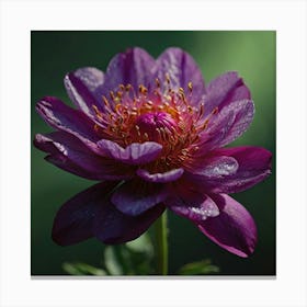 Purple Dahlia Canvas Print