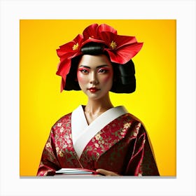 Geisha Portrait Canvas Print