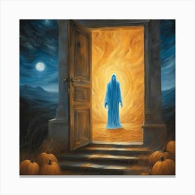 Halloween Visitor Canvas Print