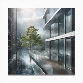 Futuristic Cityscape 81 Canvas Print