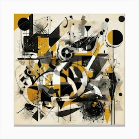 Abstract art in a Dada style, with random elements and a sense of chaos Canvas Print