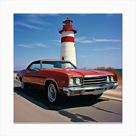 Car Elder Eve Studio 70s Fast Lighthouse Secure Tire Success Status Potent America Repa (4) Canvas Print