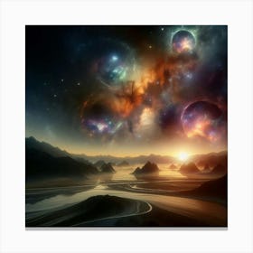 Spacescape Stock Videos & Royalty-Free Footage Canvas Print