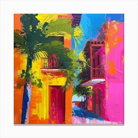 Abstract Travel Collection Cartagena Colombia 1 Canvas Print