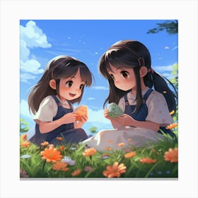 Anime Girls Canvas Print