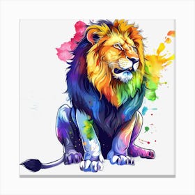 Colorful Lion Leinwandbild