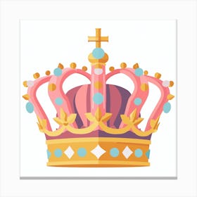 Crown On A White Background Canvas Print