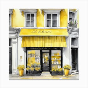Yellow Shop Front Canvas Print